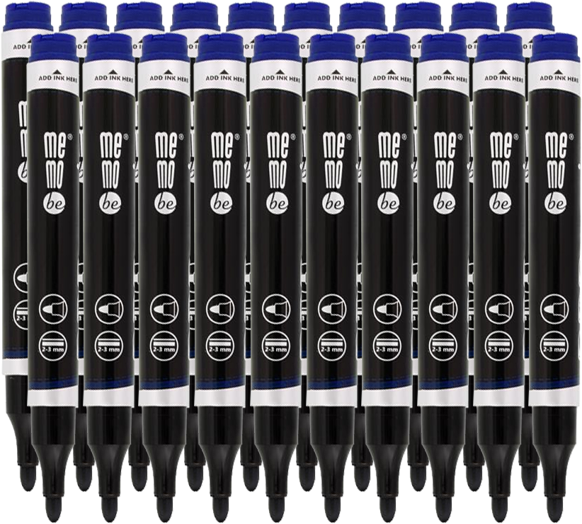 20x Marker permanentny MemoBe, okrągła, niebieski