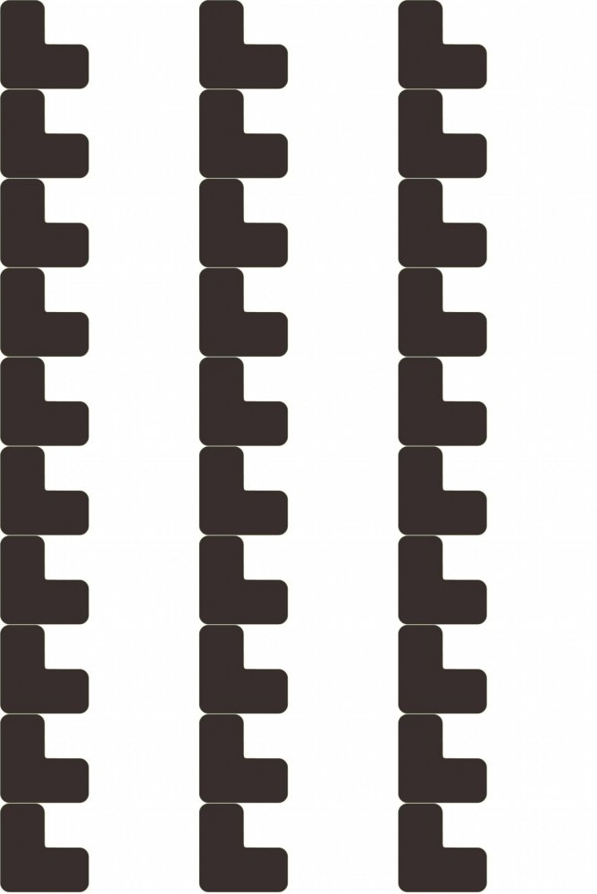 40x Znacznik podłogowy Prohaccp L, 96x96mm, czarny