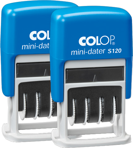 2x Datownik Colop, Mini Printer S120, wersja ISO, wkład czarny