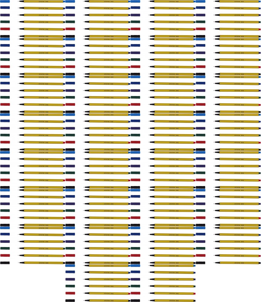50x Cienkopis Leviatan, D400, 0.4mm, 6 sztuk, mix kolorów
