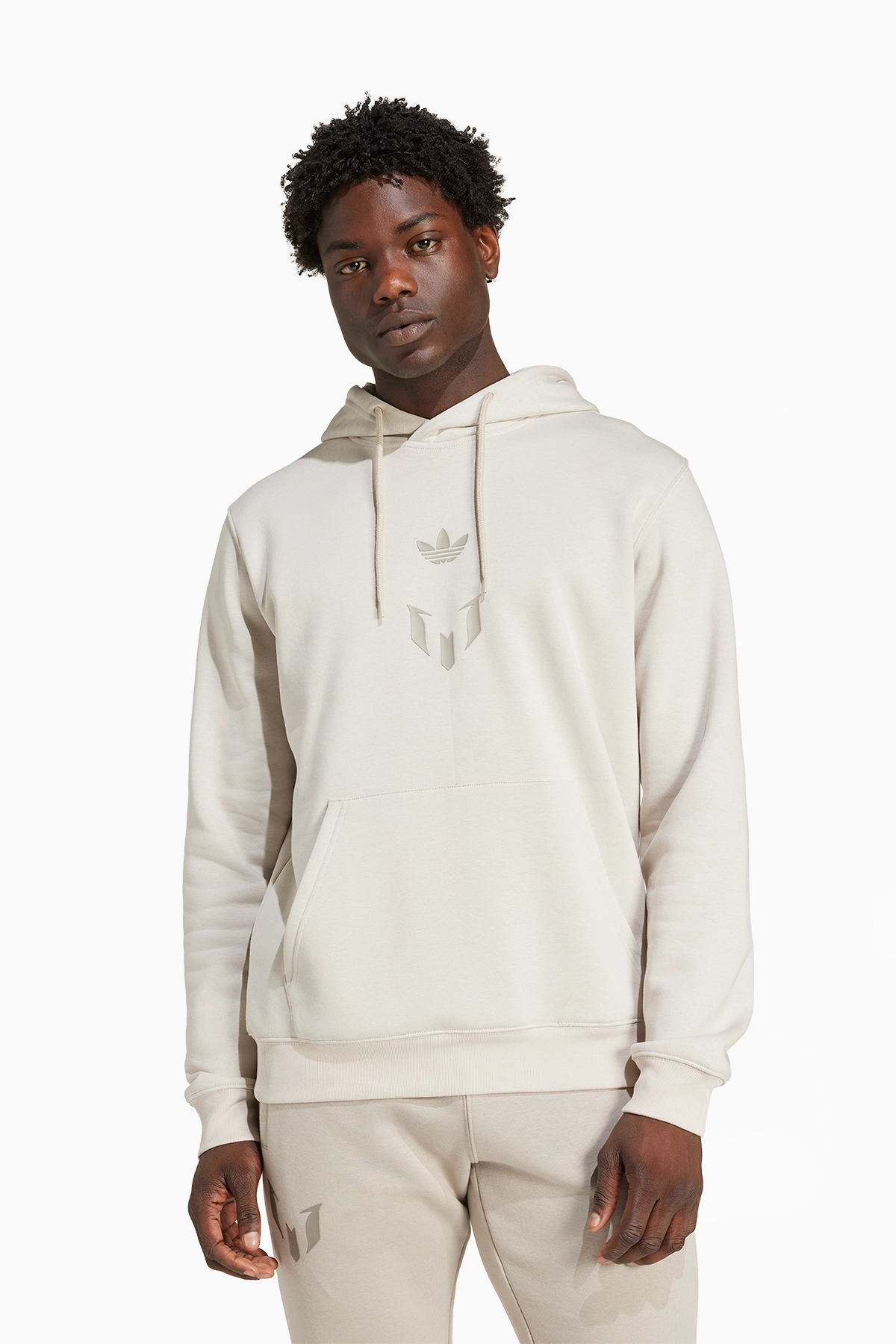 Bluza z kapturem adidas Messi - Beżowy