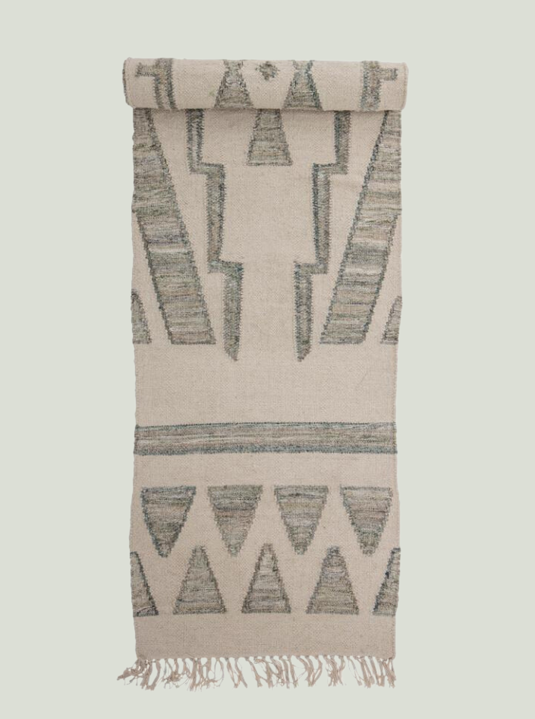 Dywan Delara, zielony, wełniany Bloomingville