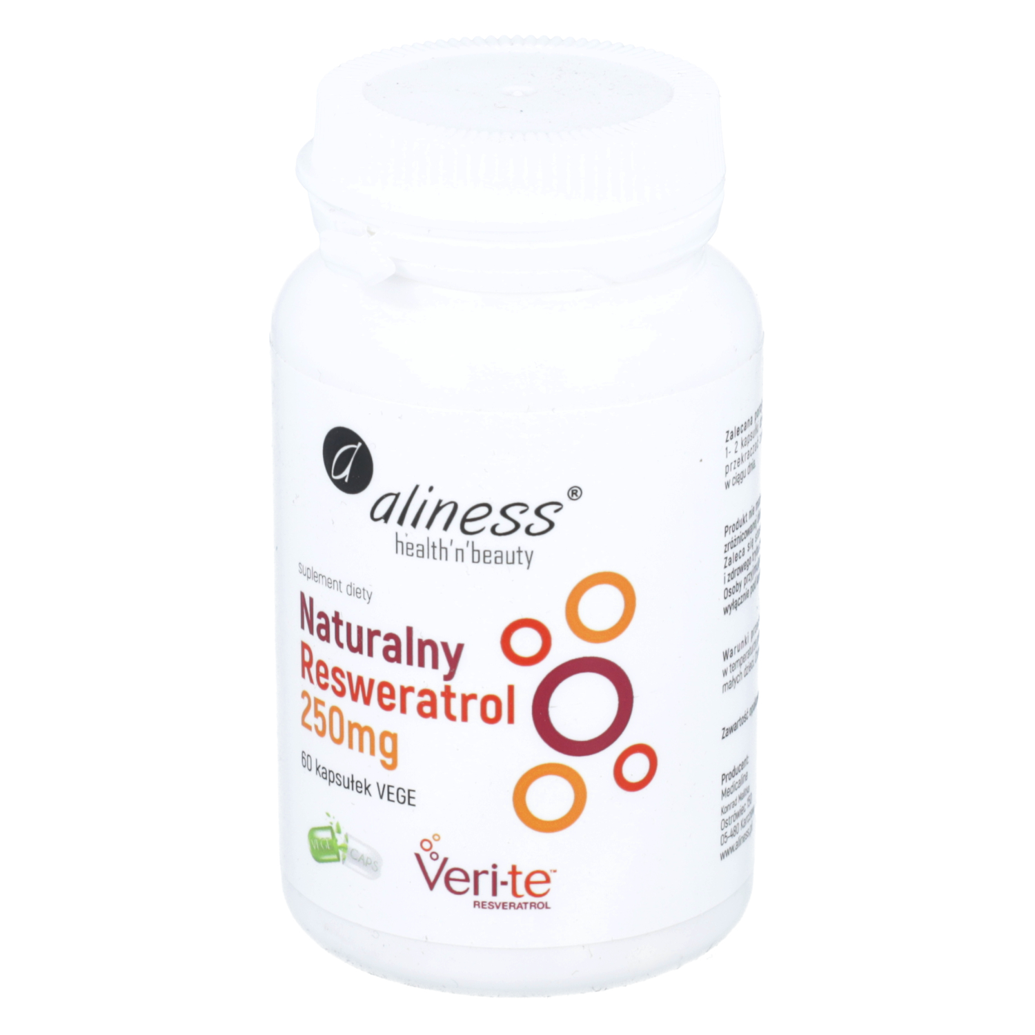 Aliness, naturalny resweratrol, 60 kapsułek