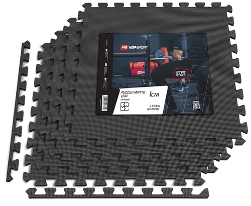 Puzzlematte EVA 1cm - 4 Stück schwarz