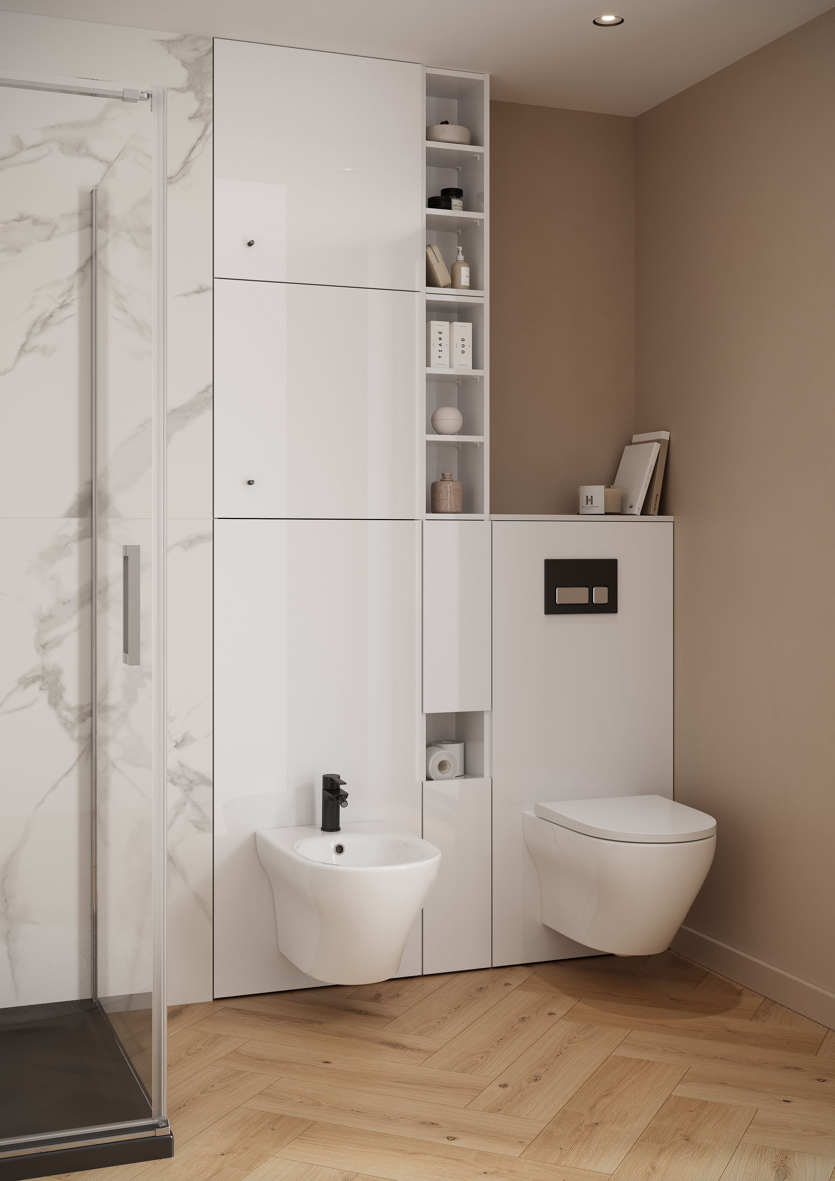 Cersanit Larga szafka 20x20,6x60 cm boczna wisząca biała S164-049