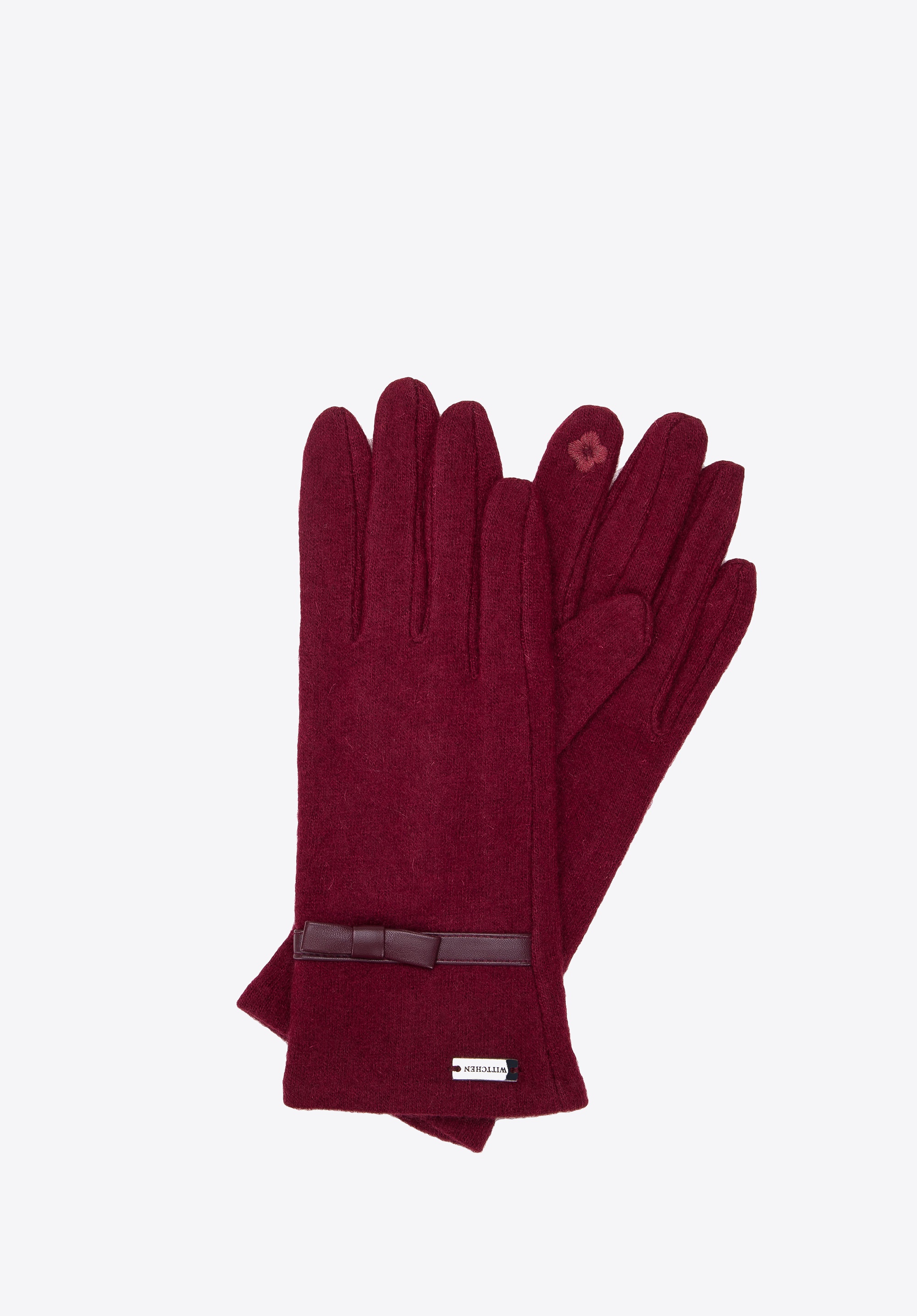 Damskie rękawiczki z kokardką