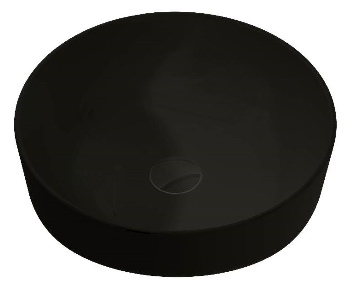 Darmowa Dostawa - Umywalka 41.5x41.5 cm okrągła nablatowa czarna Elita Lorca RE040420047160