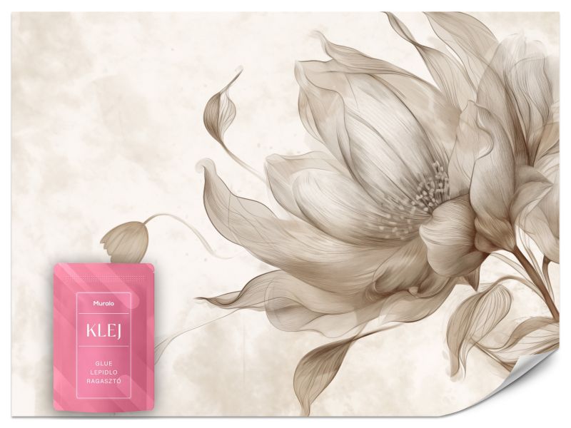 Fototapeta Muralo Abstrakcyjny Beżowy Kwiat 200x140 cm 1szt.