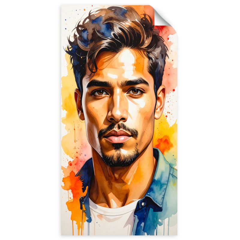 Naklejki samoprzylepne do salonu sypialni Feeby Przystojny Mężczyzna Model 80x160cm 1szt