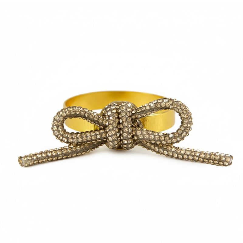 Obrączki EDANTI Na Serwetki Klamry Pierścienie Zestaw Wzór Kokarda 4 szt.