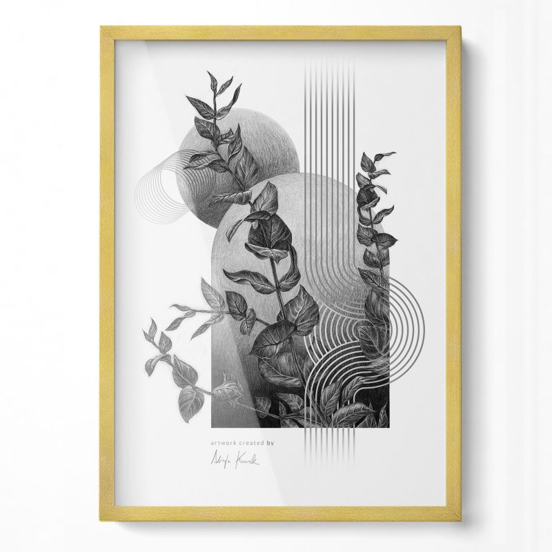 Funkcjonalna Ramka Do Aranżacji Wnętrz Wallfluent 50x70 cm Złota 1 szt.