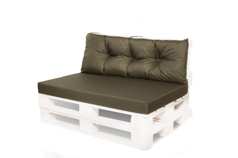 Poduszki na paletę, Setgarden, 120x80x10cm + 120x40cm Zielona wygodne, wygodne, dwustronne poduszki na meble z palet, 1szt