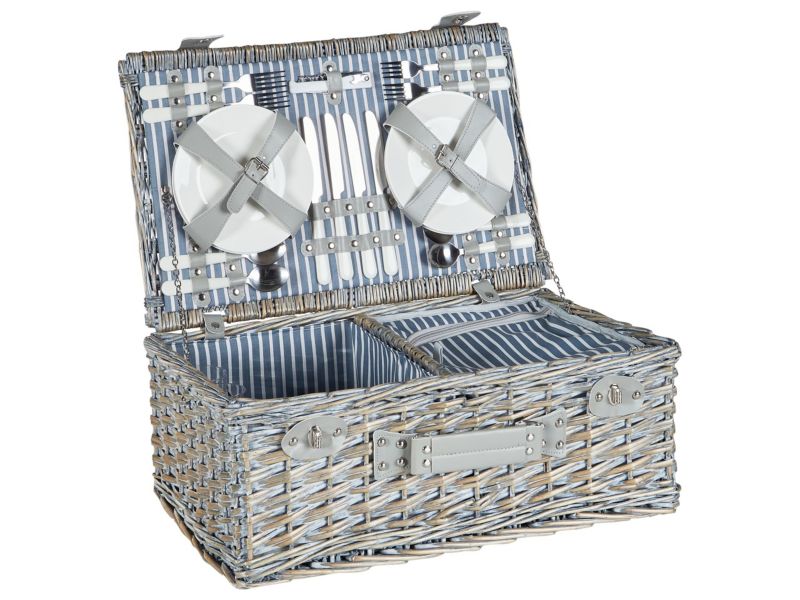 Kosz piknikowy Figue Plecionka Szary 1 szt.