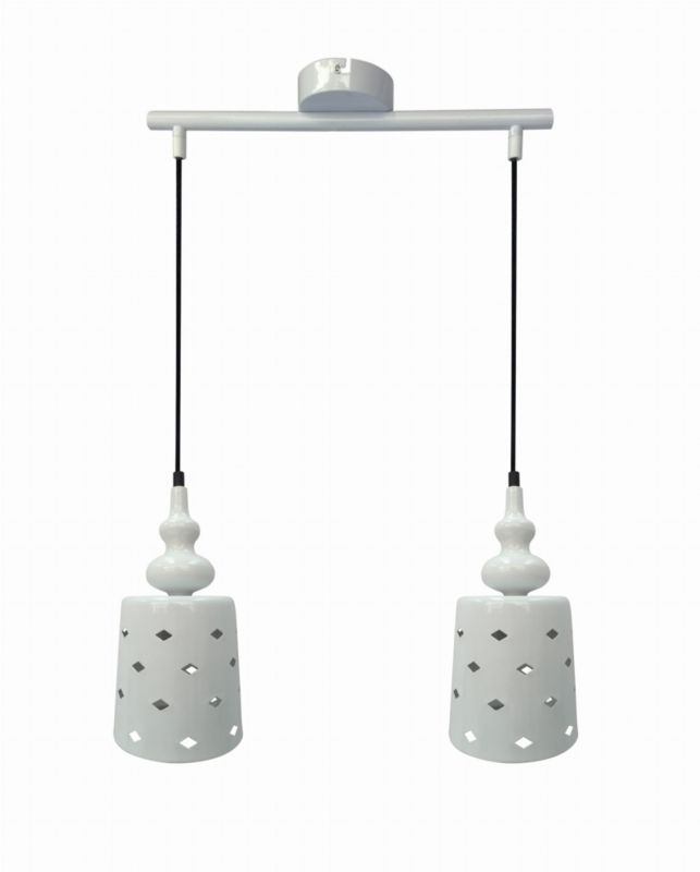 Lampa sufitowa Candellux Hamp biała wym: 125 x 40 x 14 cm 2xE27 x 60W 1 szt.