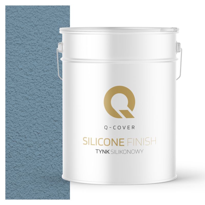 Tynk Silikonowy Elewacyjny Baranek 1.00mm Q-Cover Niebieski F126 15KG