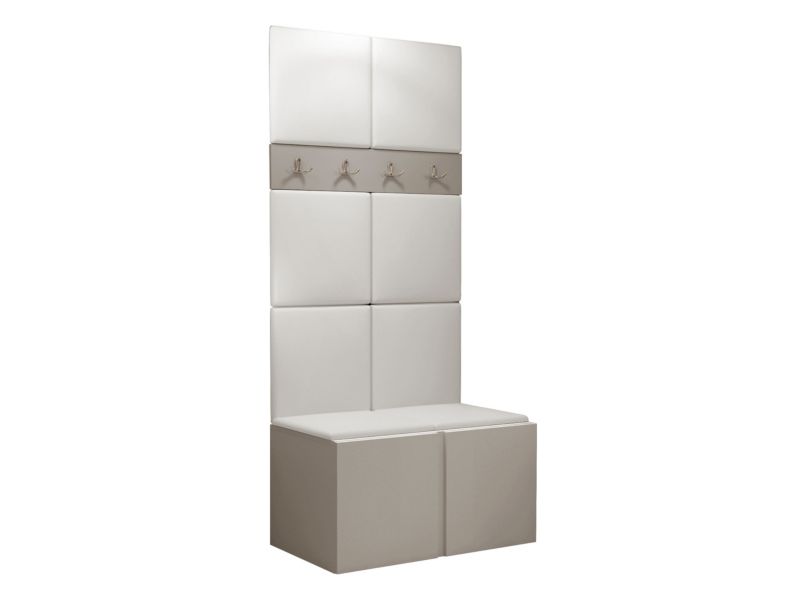 Garderoba MIRJAN 24 Orion IV kaszmir + biała ekoskóra 1 kpl.