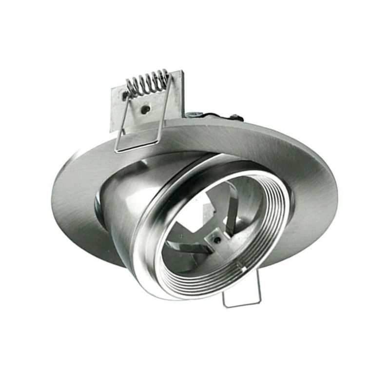 Oprawa sufitowa wpuszczana V-TAC chromowana-srebrna ruchoma 1 x GU10 x 35W IP20 wym: 9,3 x 9,3 cm okrągła - 1 szt.