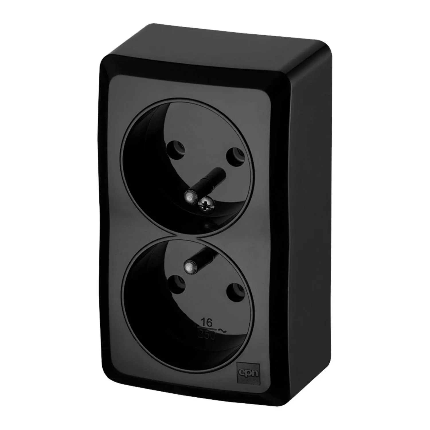 Elektro-Plast Gniazdo Berg podwójne Z/U czarne
