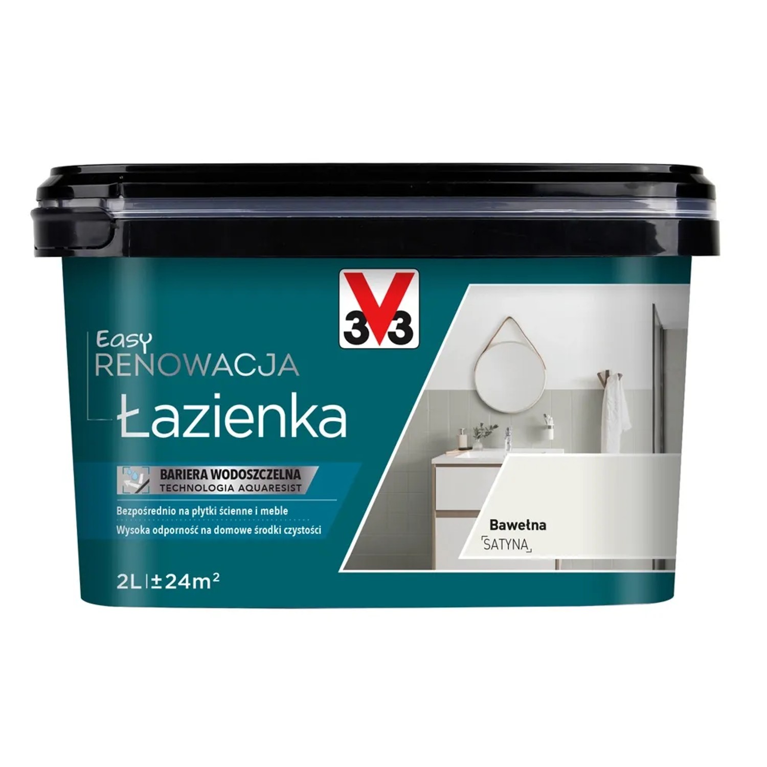Farba V33 Easy Renowacja Łazienka bawełna 2l