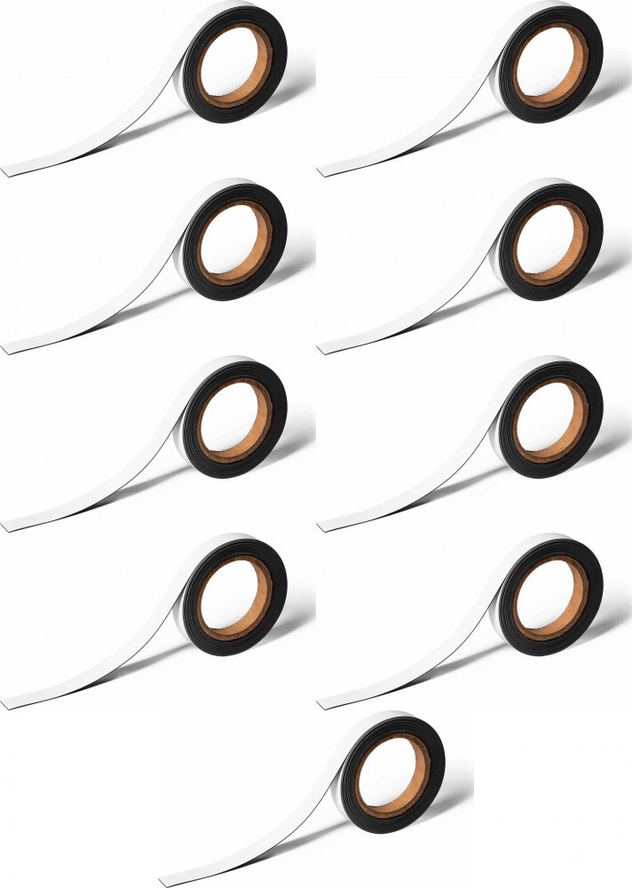 9x Taśma magnetyczna Durable, 20mmx5m, biały