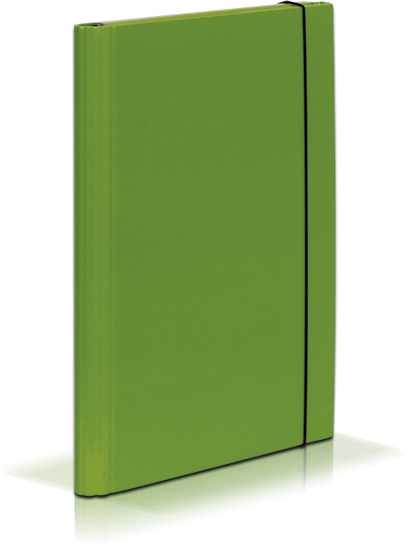 Teczka skrzydłowa z gumką VauPe Caribic, A4, 40mm, jasnozielony