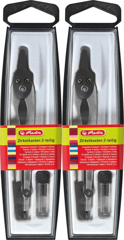 2x Cyrkiel Herlitz, 280mm, srebrny