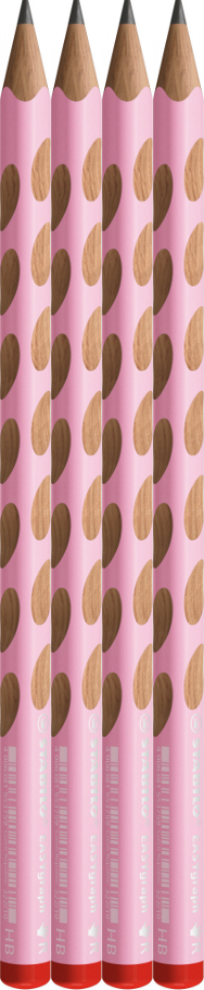 4x Ołówek drewniany Stabilo EASYgraph Pastel, HB, dla praworęcznych, różowy