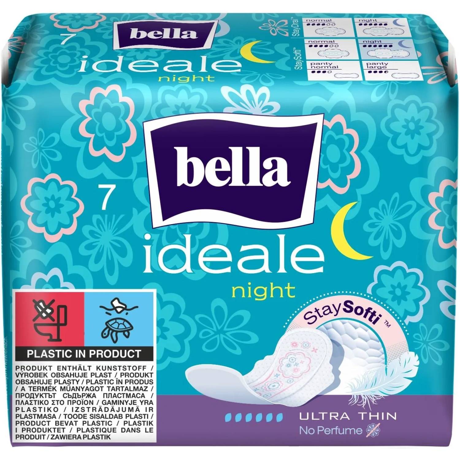 Bella - podpaski ideale staysofti night, 7 sztuk