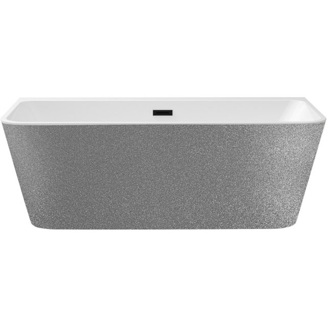 BESCO Wanna wolnostojąca VARYA SREBRNA 150x75 maskownica syfonu z prz