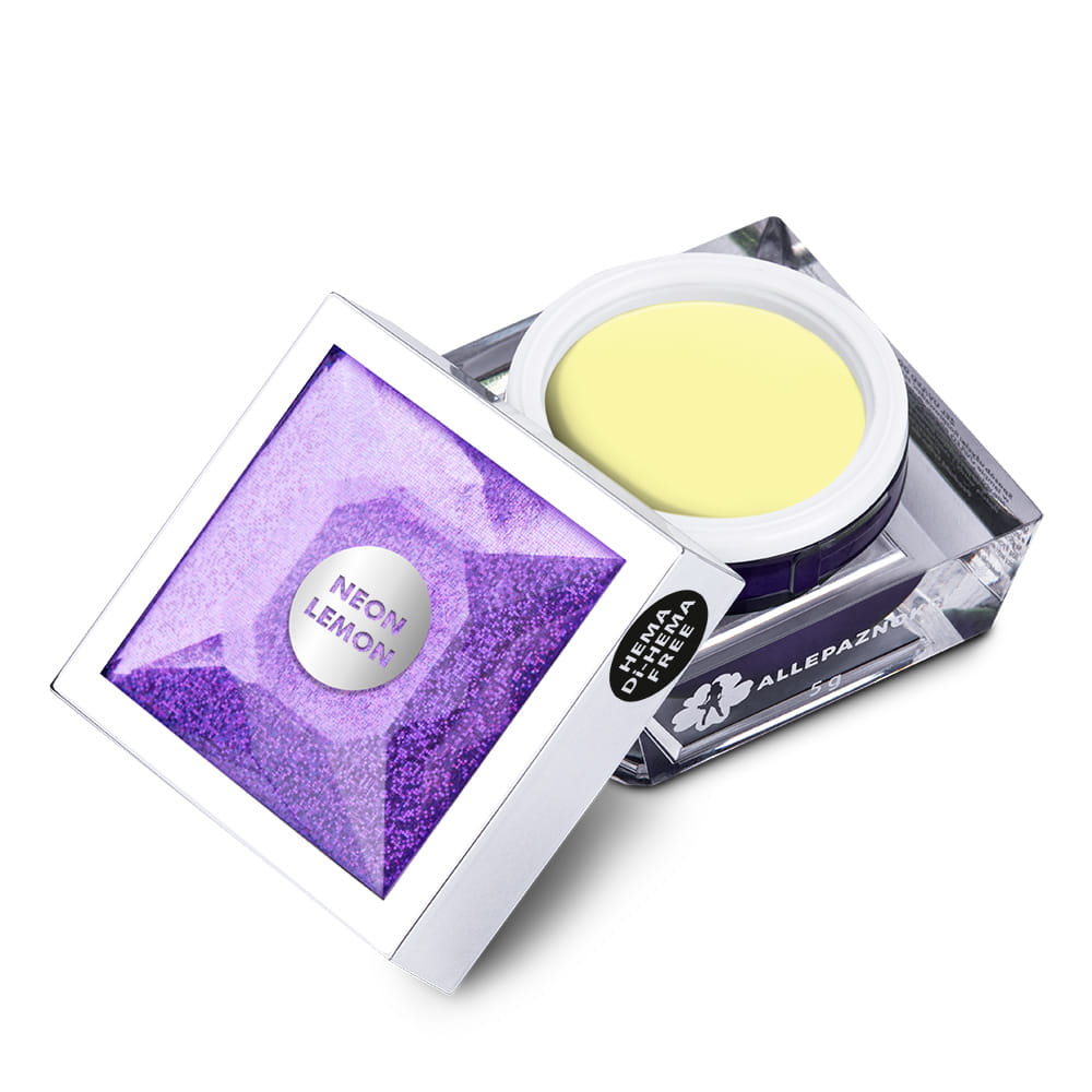 Żel do zdobień Artistic Gel paint gel ombre ornamenty Allepaznokcie Art Neon Lemon HEMA /Di-HEMA Free 5 g Nr 14