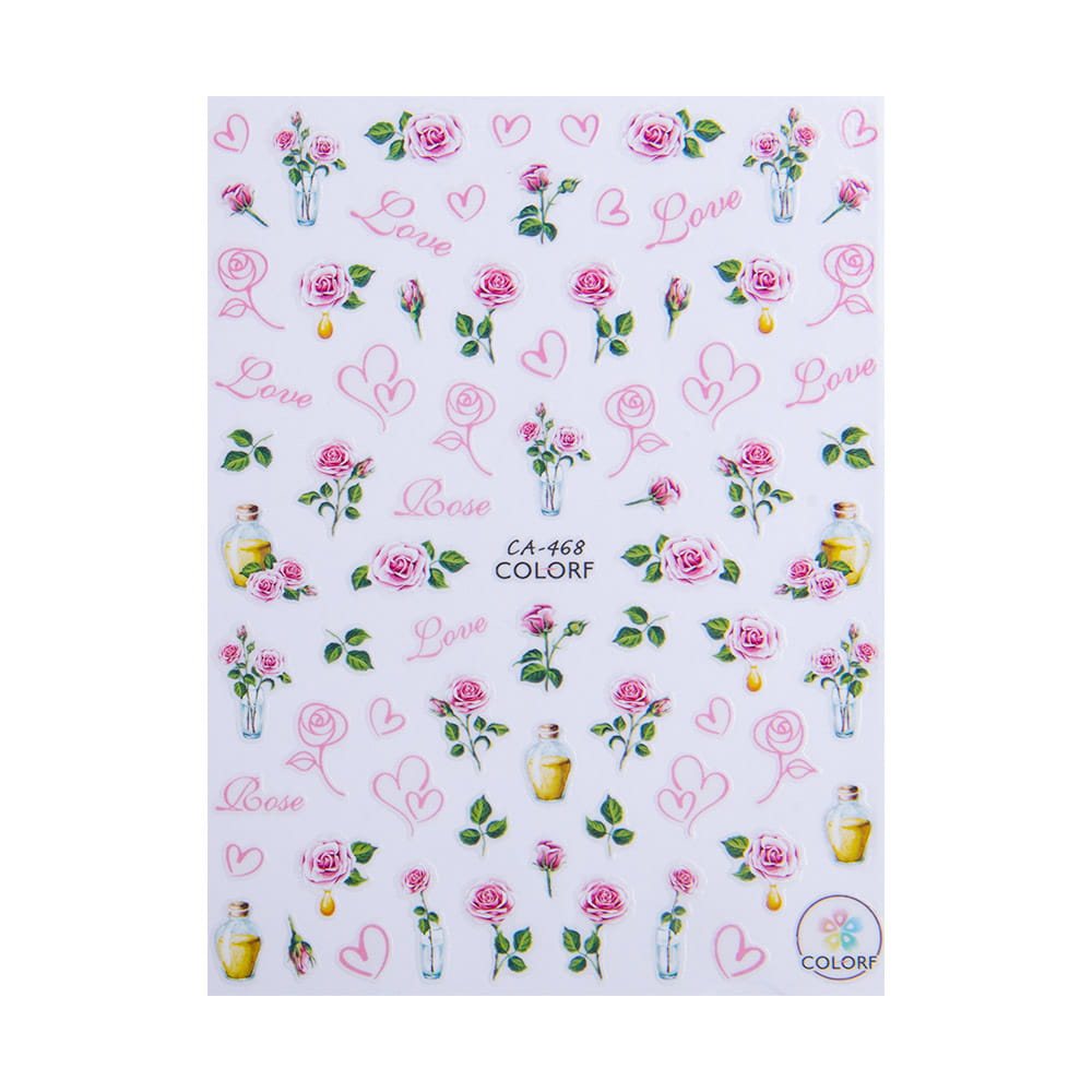Naklejki do paznokci cienkie samoprzylepne walentynkowe Nr CA-468
