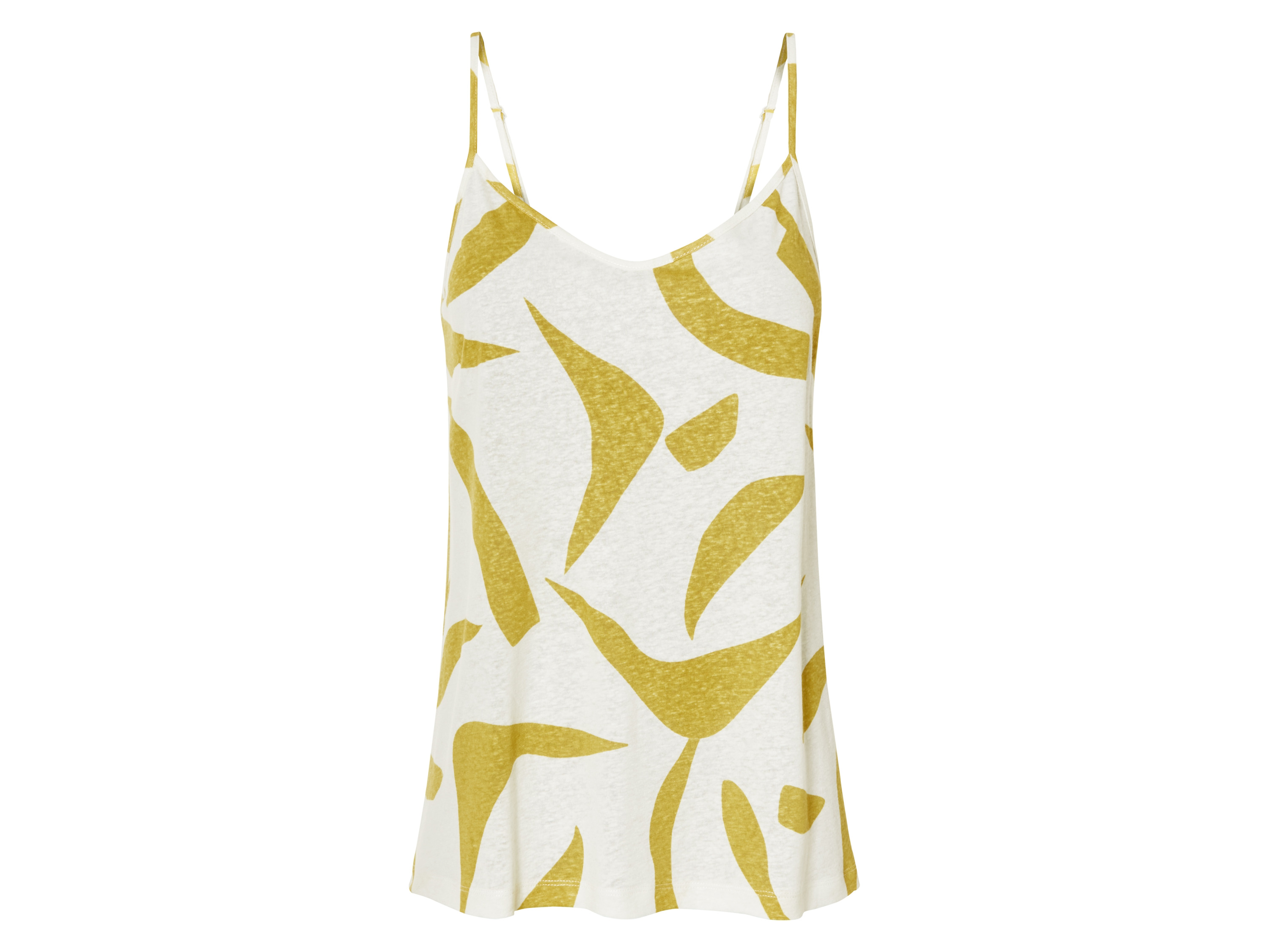 esmara Top damski z lnem i wiskozą Biały, M40/42