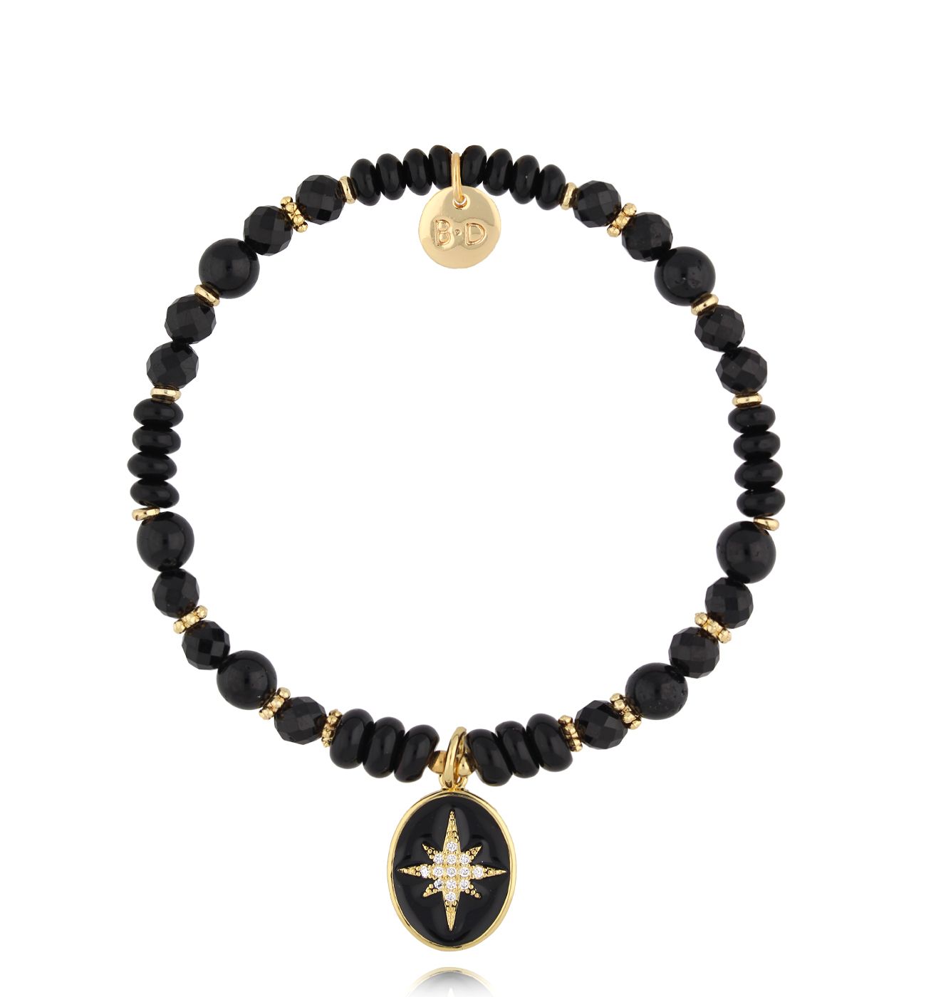 Bransoletka z czarnymi turmalinami - By Dziubeka