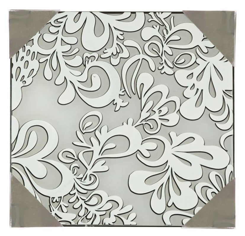 Biały plafon sufitowy szklany do salonu CEDRA 2xE27 industrialny