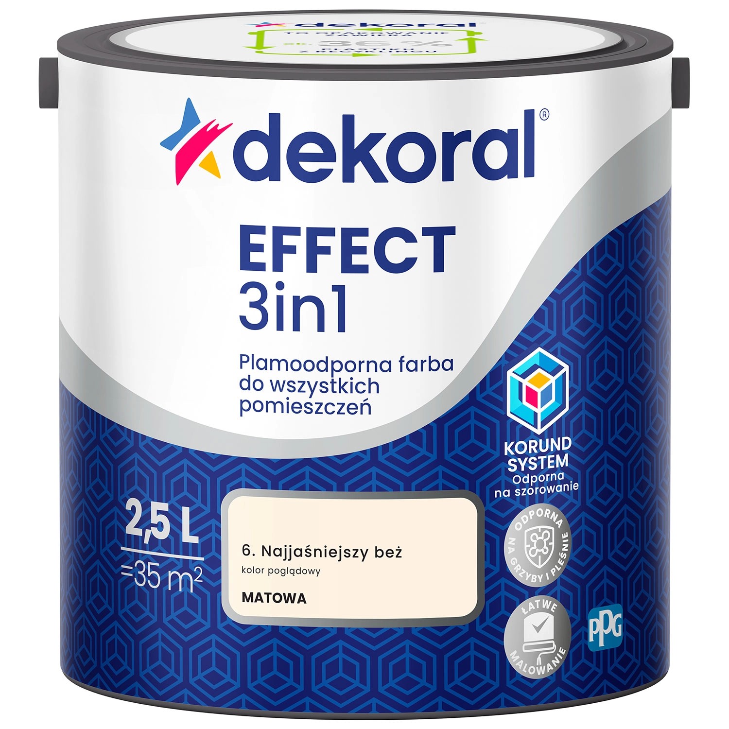 Farba Dekoral Effect 3w1 najjaśniejszy beż 2,5l