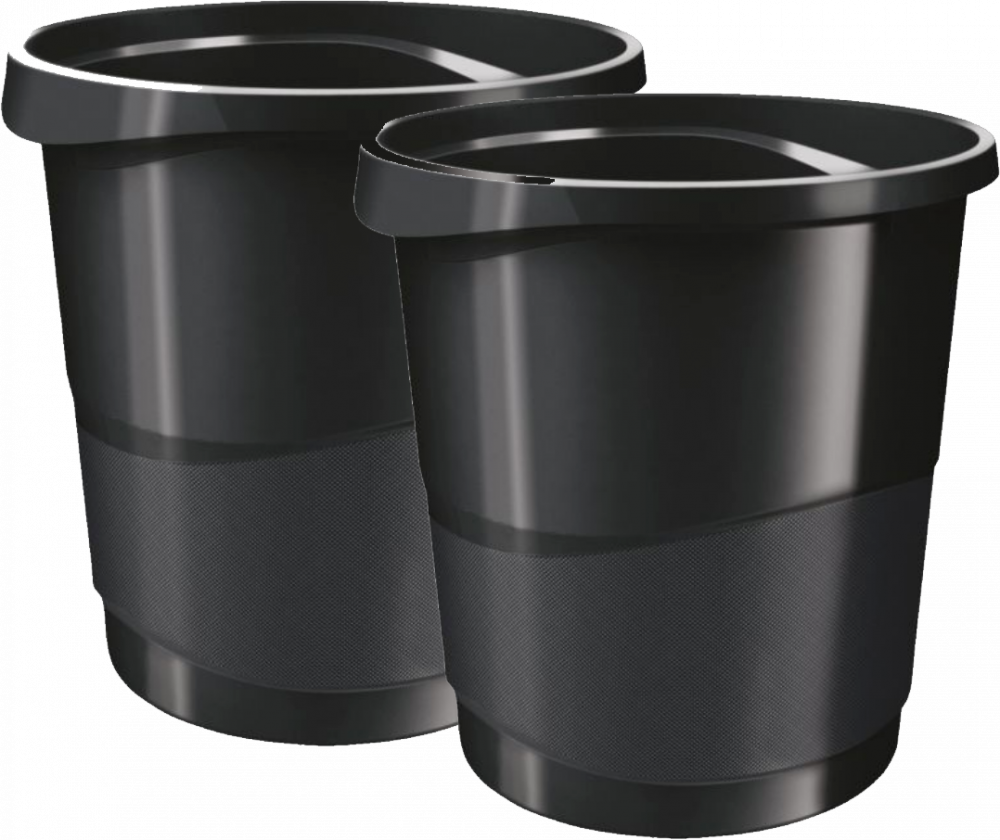 2x Kosz na śmieci Esselte Europost Vivida, 14l, czarny