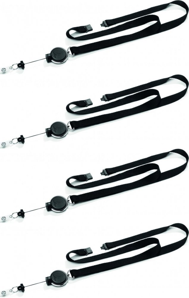 4x Taśma z mechanizmem ściągającym Durable Extra Strong, czarny