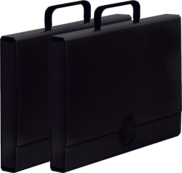 2x Teczka z rączką VauPe Classic I, na klips, A4, 40mm czarna