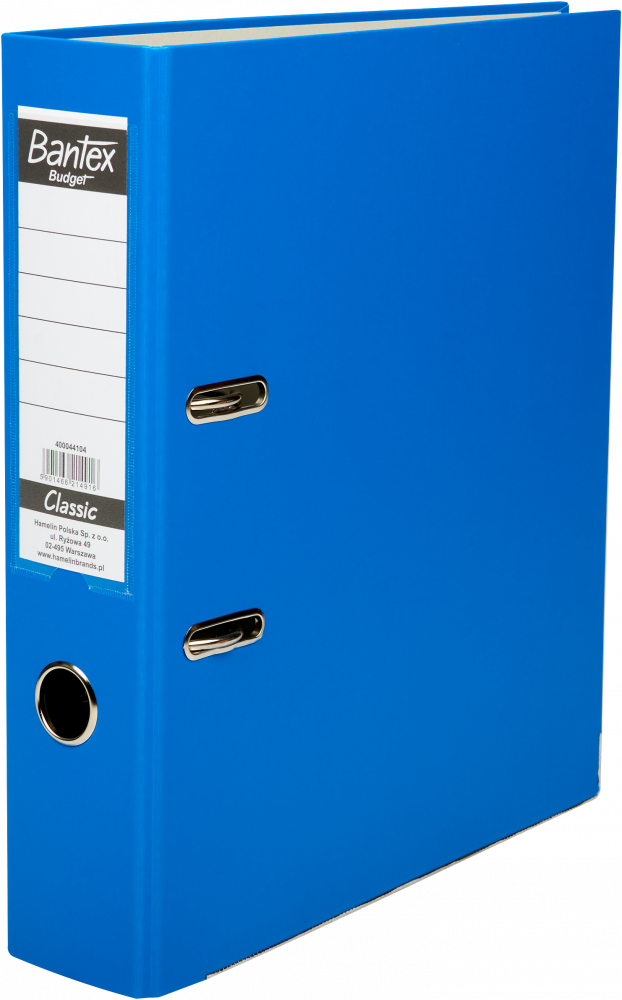 Segregator A4 Bantex Budget Classic, 75mm, do 500 kartek, niebieski
