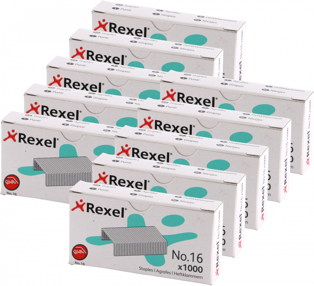 10x Zszywki Rexel, 24/6, 1000 sztuk, srebrny