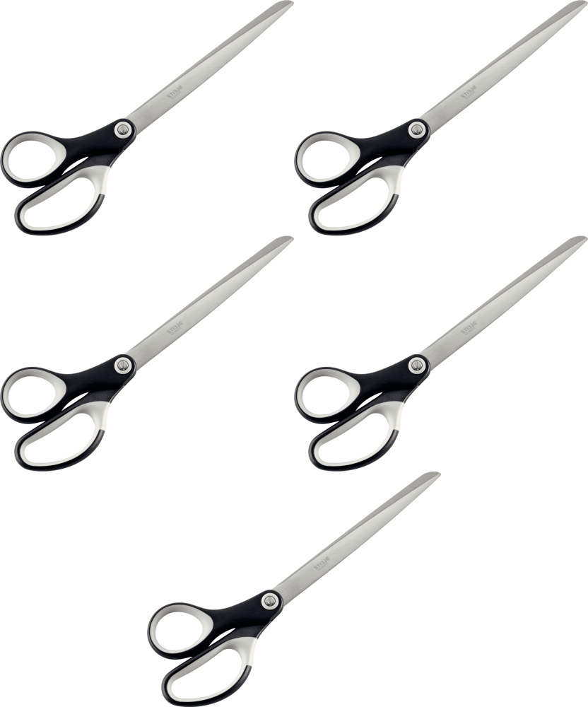 5x Nożyczki Leitz tytanowe, 26cm, czarny