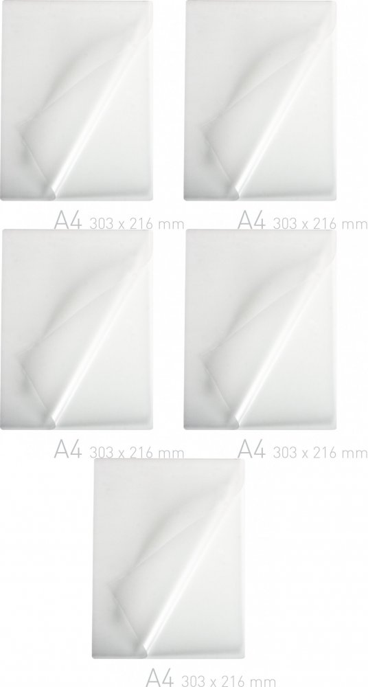 5x Folia do laminowania Argo, 216x303mm, A4, 250 μm, antystatyczna, błyszcząca, 100 sztuk