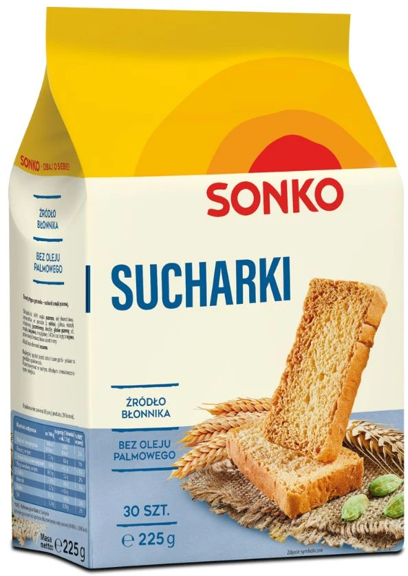 Sucharki Sonko, 30 sztuk, 225g