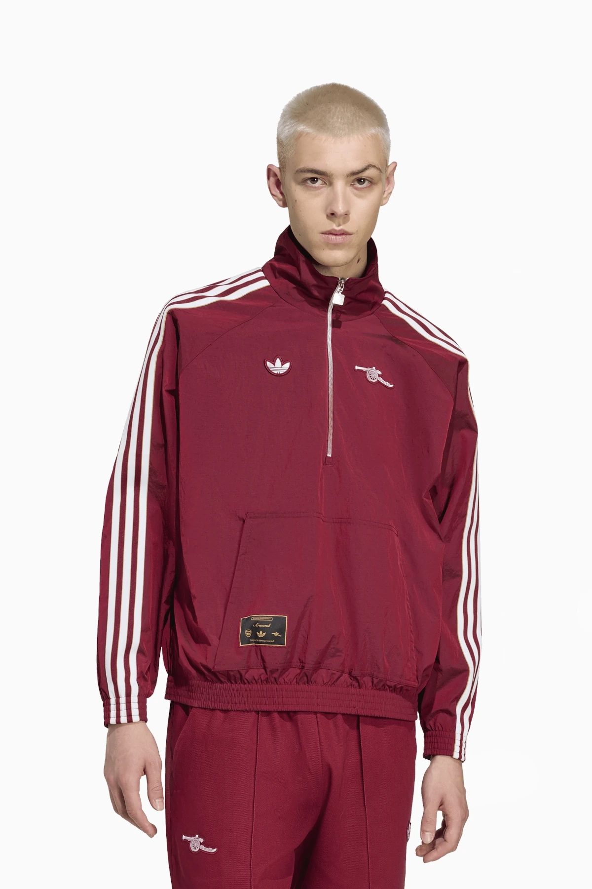 Kurtka adidas Arsenal FC 25/26 Terrace Icons Half-Zip - Bordowy