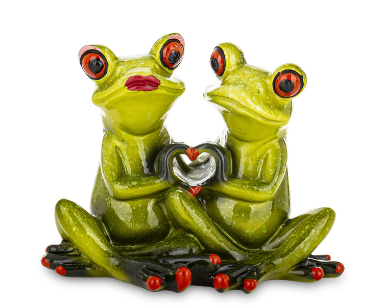 Figurka Żaby siedzące pokazujące serce 9x11cm