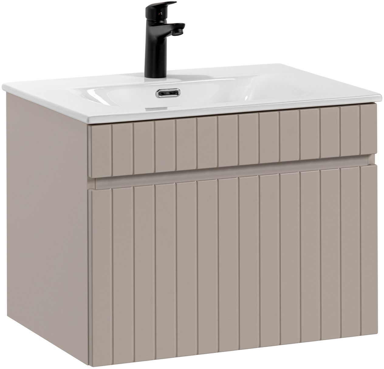 Zestaw Comad Iconic Cashmere szafka 60x45,6x46 cm podumywalkowa wisząca z umywalką kaszmir SET - ICC SKY 60 CM