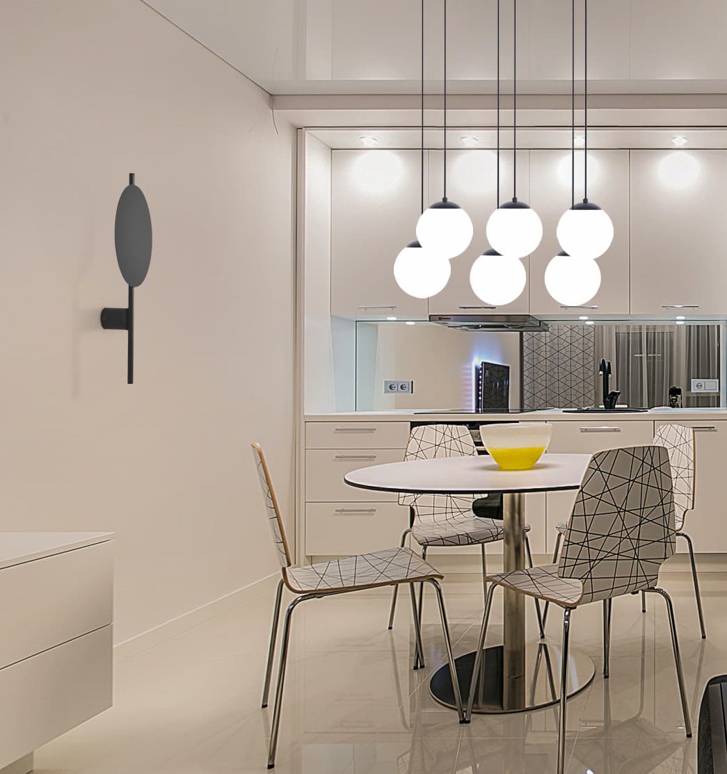 Kaja Rega kinkiet 1x10W LED czarny K-4637