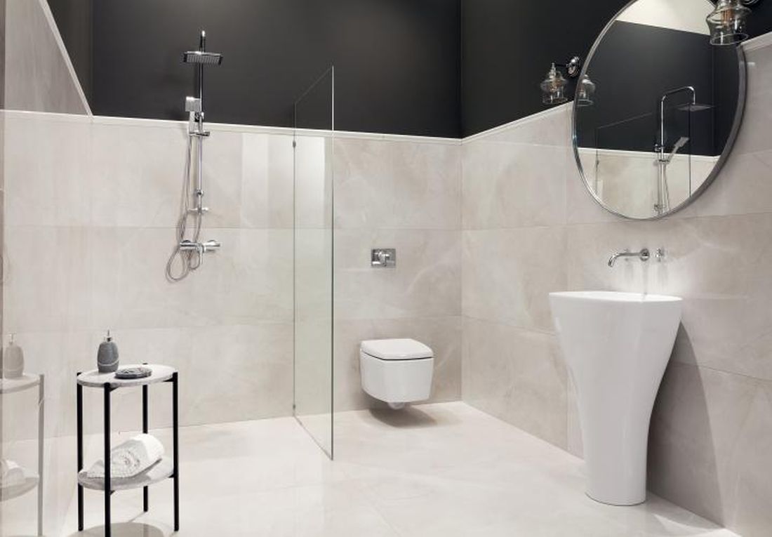 Tubądzin Harmonic white Pol płytka podłogowa 119,8x119,8 cm