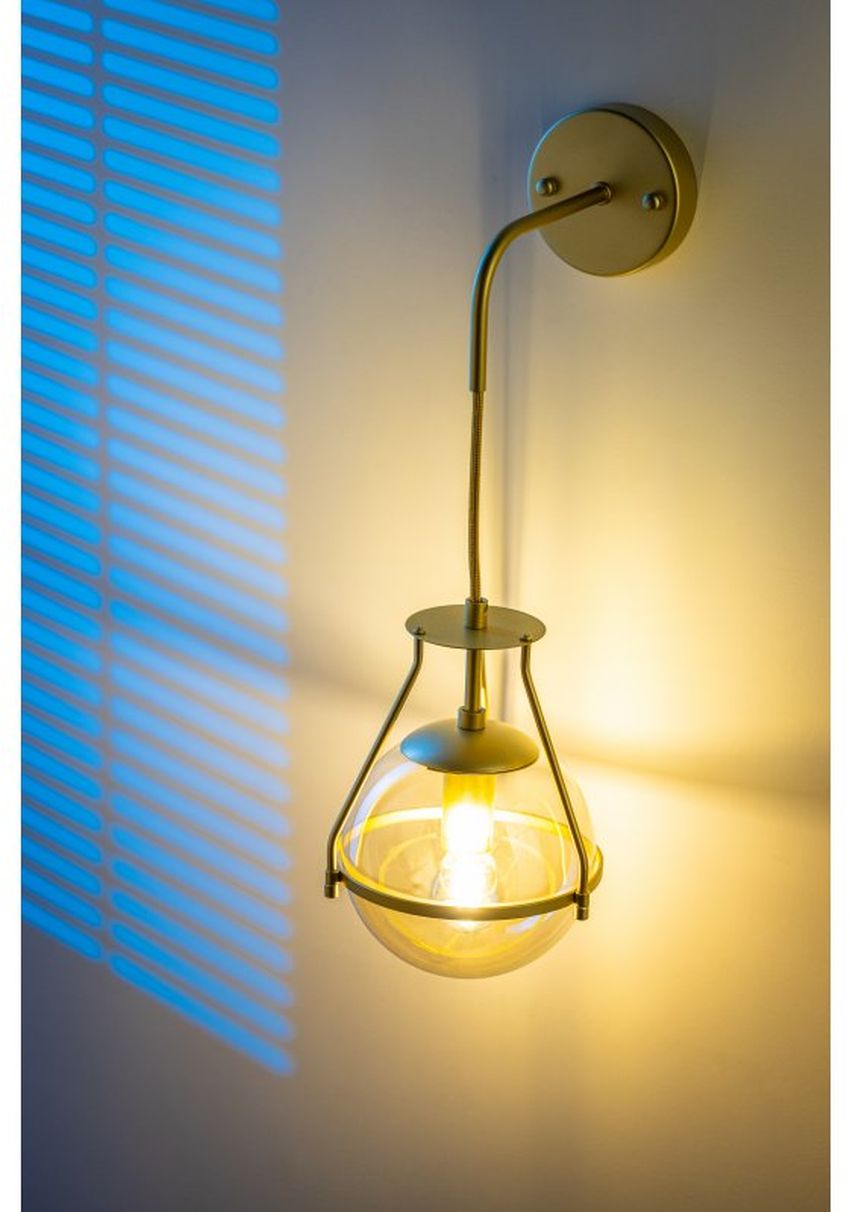 GTV Drop kinkiet 1x25 W przezroczysty-złoty OS-DRO4-40-DEC