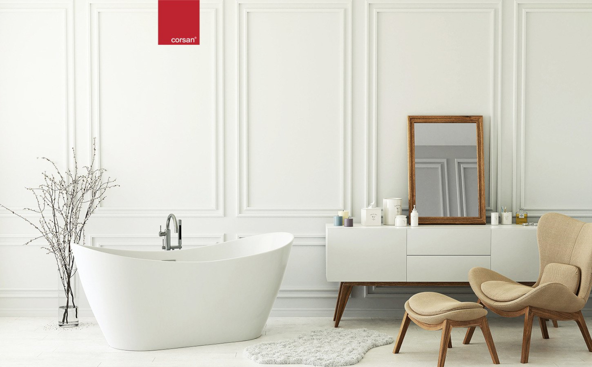 Corsan Nauti wanna wolnostojąca 170x77 cm owalna biała E-043XLWANNA